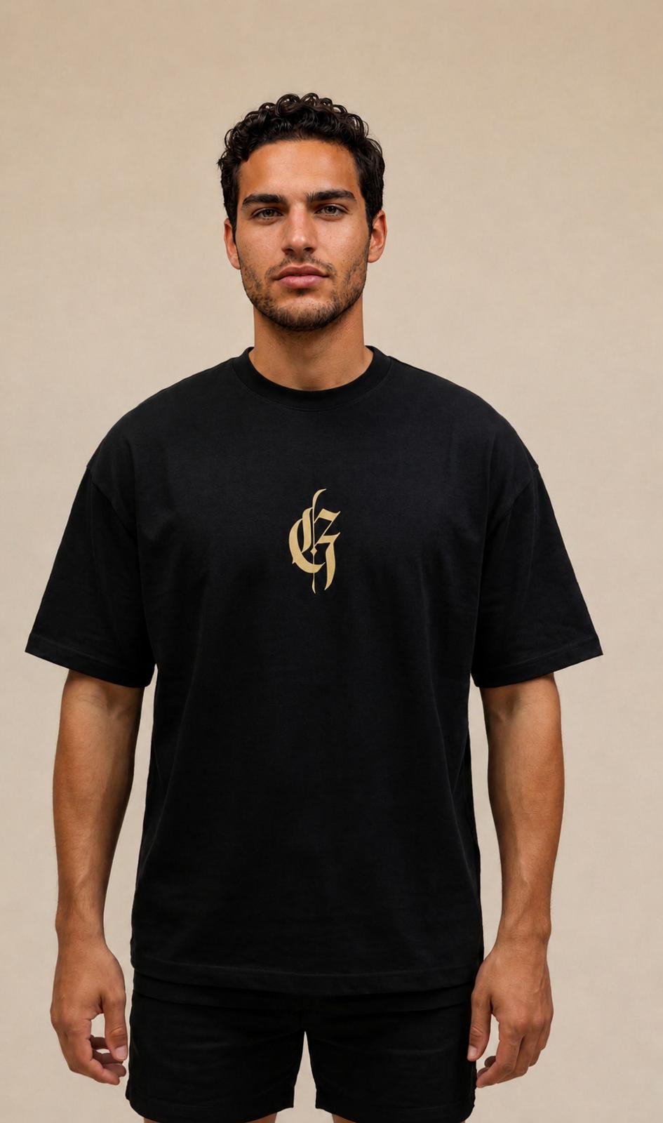 Black - Gold Ink - Short Sleeve T-Shirt Unisex