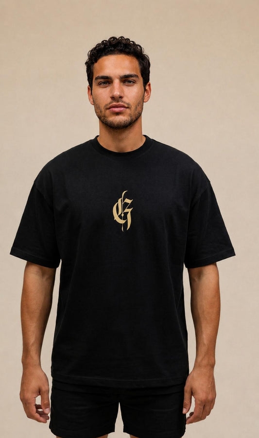 Black - Gold Ink - Short Sleeve T-Shirt Unisex