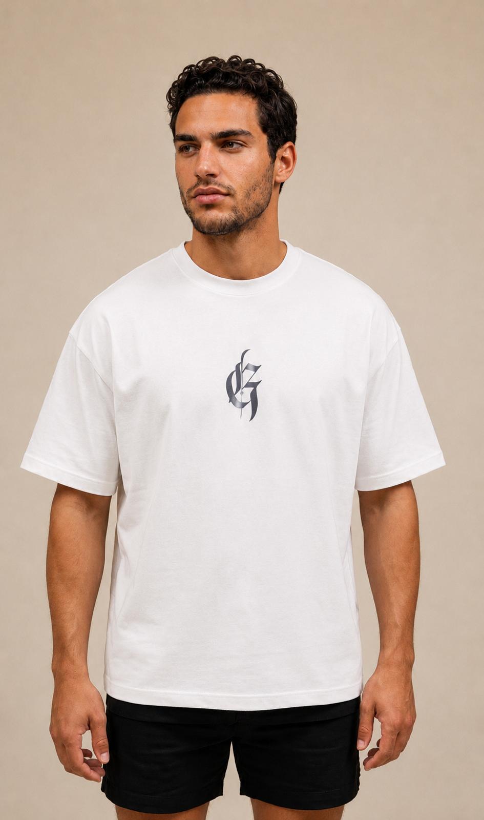 White - Grey Ink - Short Sleeve T-Shirt Unisex